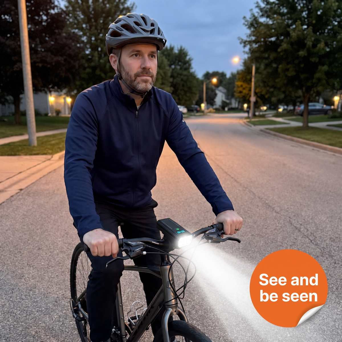 5000 Lumen Bike Light with 12 LEDs & USB-C Rechargeable Battery