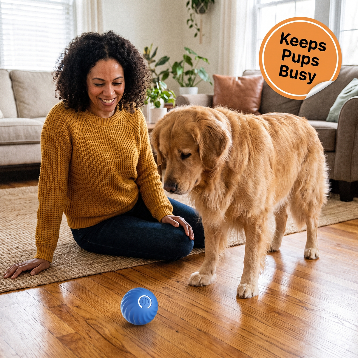 Interactive Obstacle-Avoiding Dog Ball