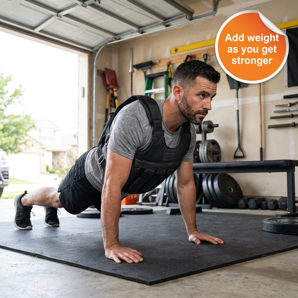 Adjustable Weighted Vest – Holds Up to 110 lb, Oxford Cloth Workout Vest for Strength Training (Weights Not Included)