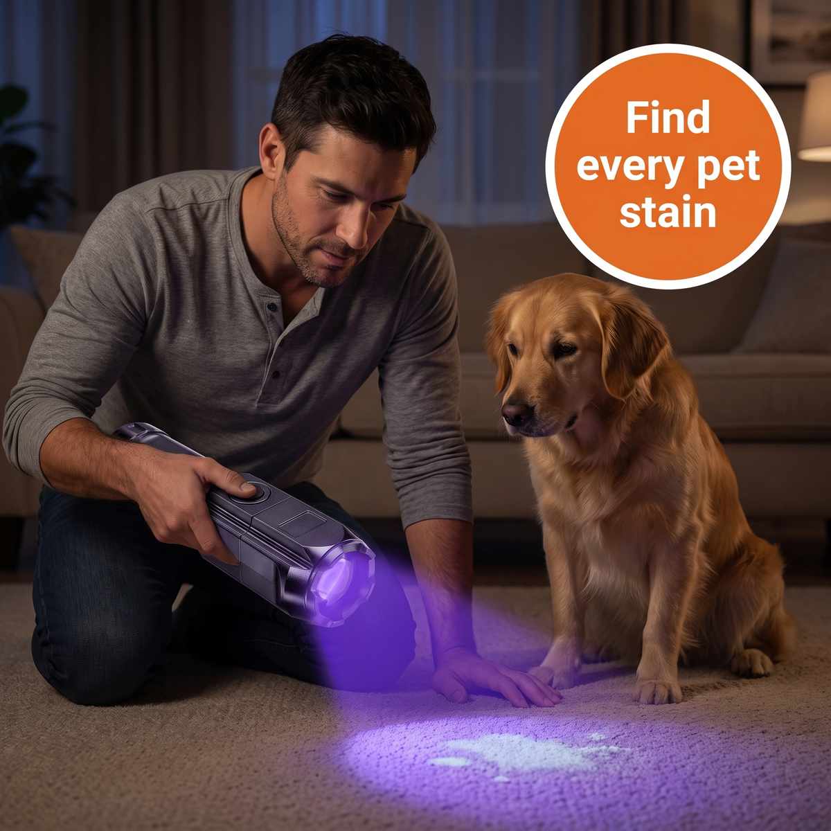 Rechargeable Ultraviolet UV Flashlight, Zoomable