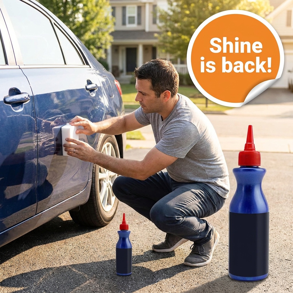 Car Scratch Remover – Paint Scratch & Swirl Repair Polish, Fixes Deep Scratches, Restores Gloss, with Sponge
