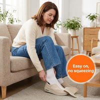 Extra Wide Diabetic Shoes for Swollen Feet – Adjustable Hook-and-Loop Walking Shoes with Memory Foam Insole