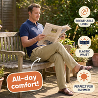 Men's Relaxed Linen Trousers – Breathable Summer Pants (CLAUDE VERSION 4)