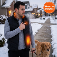 Unisex Heated Vest with 10,000 mAh Power Bank – 9 Heating Zones, 3 Heat Settings, Up to 8 Hours Warmth