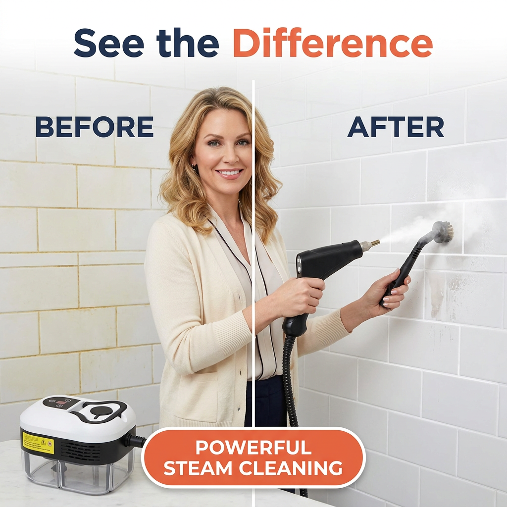 Portable Steam Cleaner with Spray Gun – 6 Steam Levels, 1200 ml Tank (CLAUDE VERSION 2)