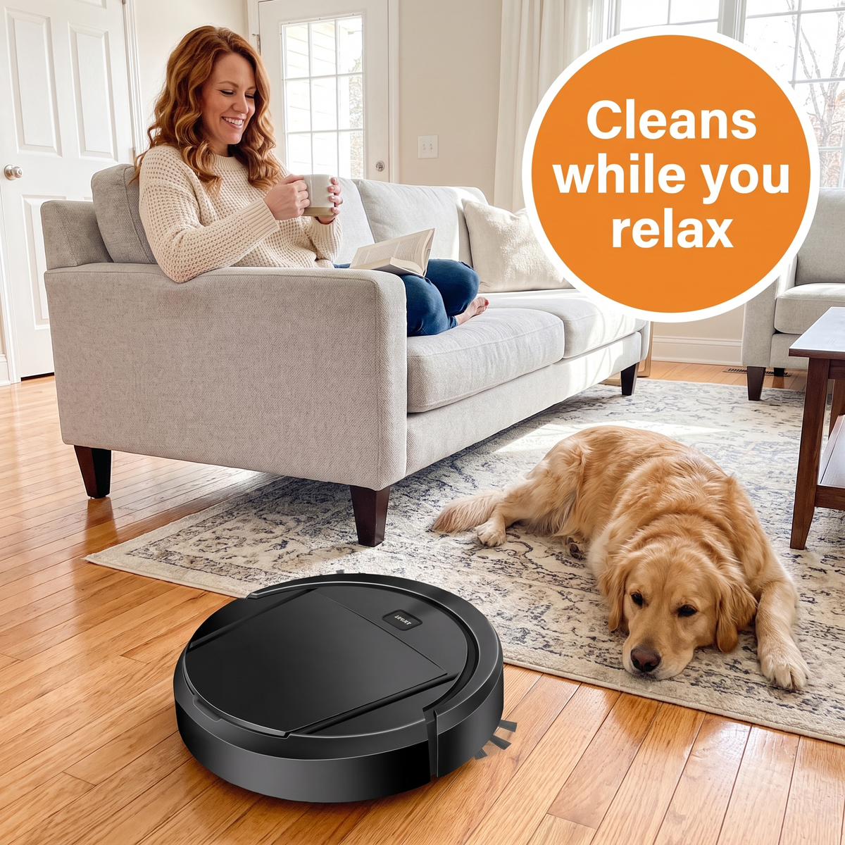 Smart robot vacuum cleaner with ultra-quiet cleaning and HEPA filtration