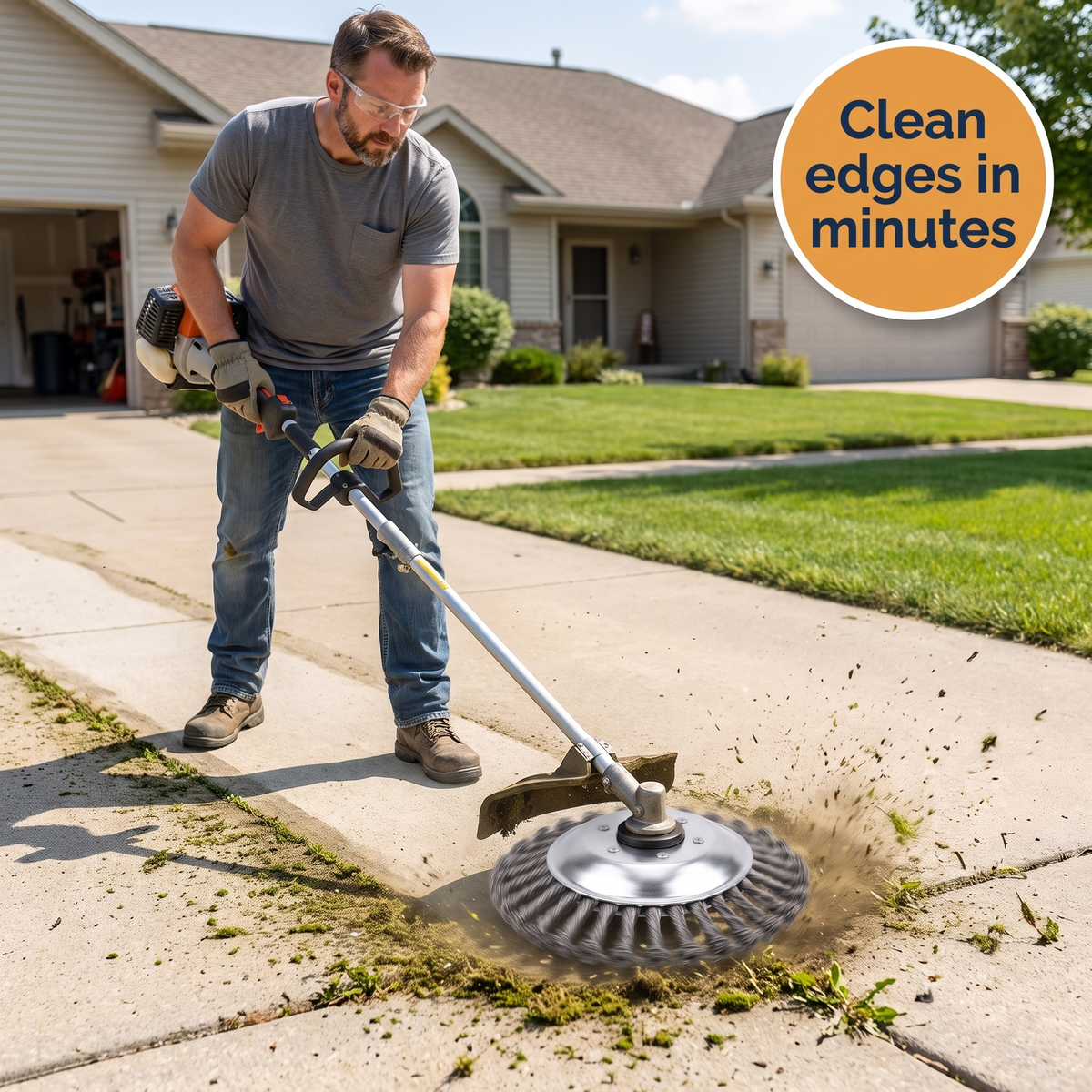 Heavy-Duty Wire Weeding Wheel