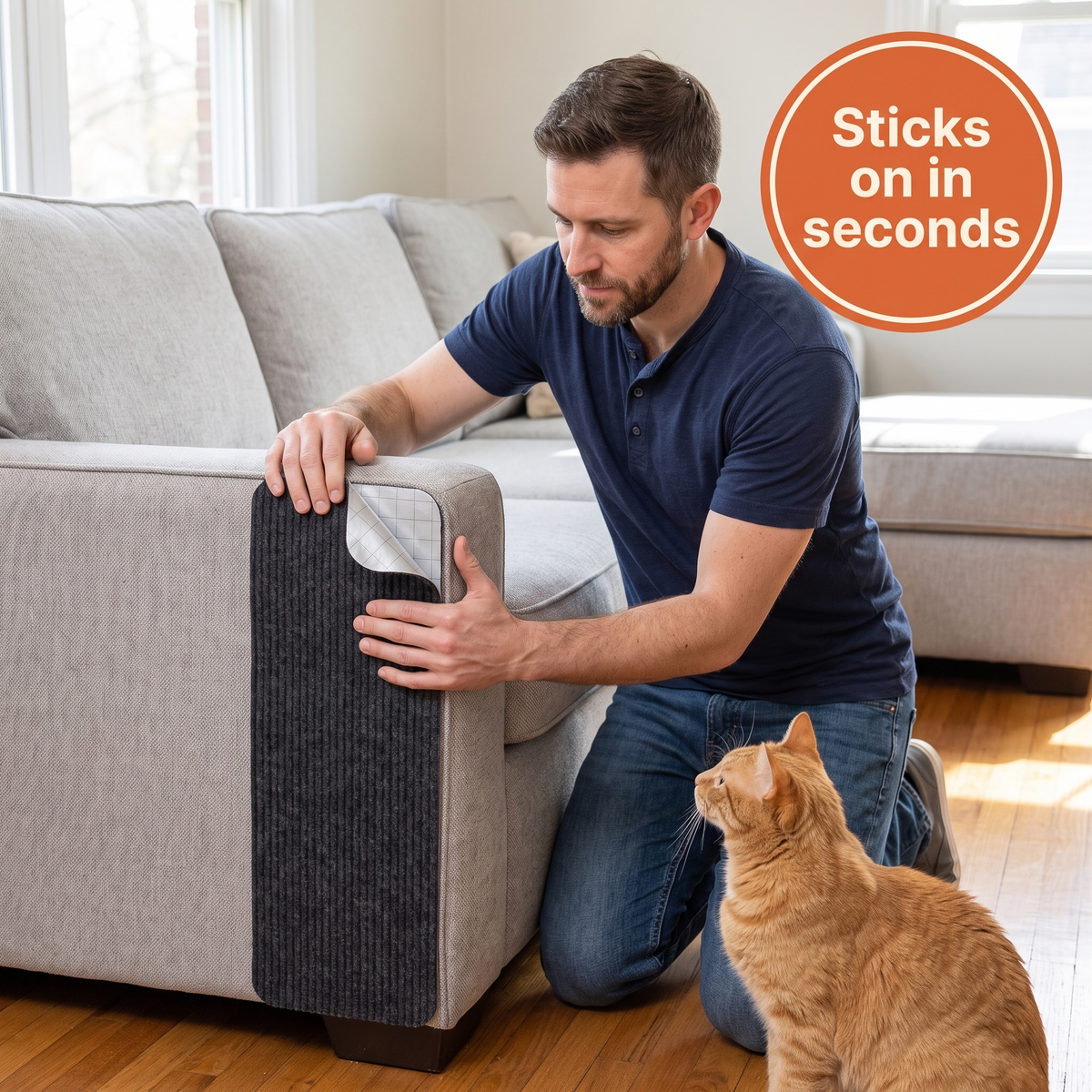 Adhesive Wall Mounted Cat Scratch Pad