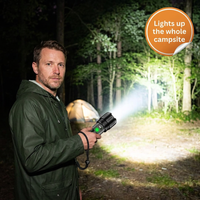 Rechargeable LED Tactical Flashlight – Zoomable High-Power Torch, 3280 ft Beam, 5 Modes, USB-C Power Bank, IPX5 Waterproof