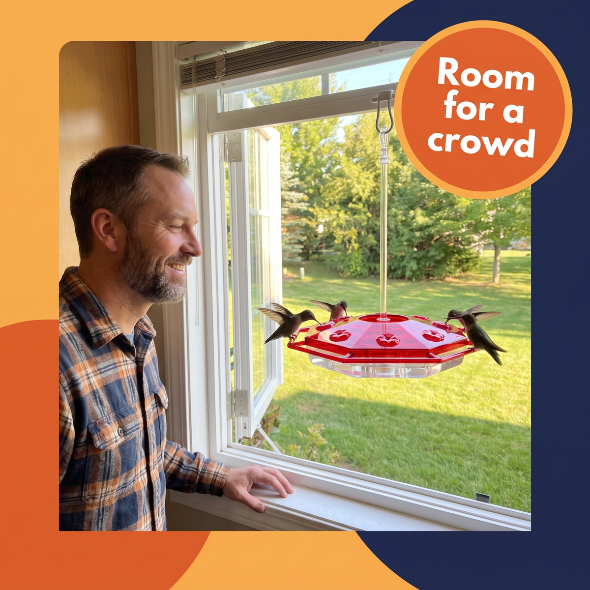 Hummingbird Feeder With Built-In Ant Moat