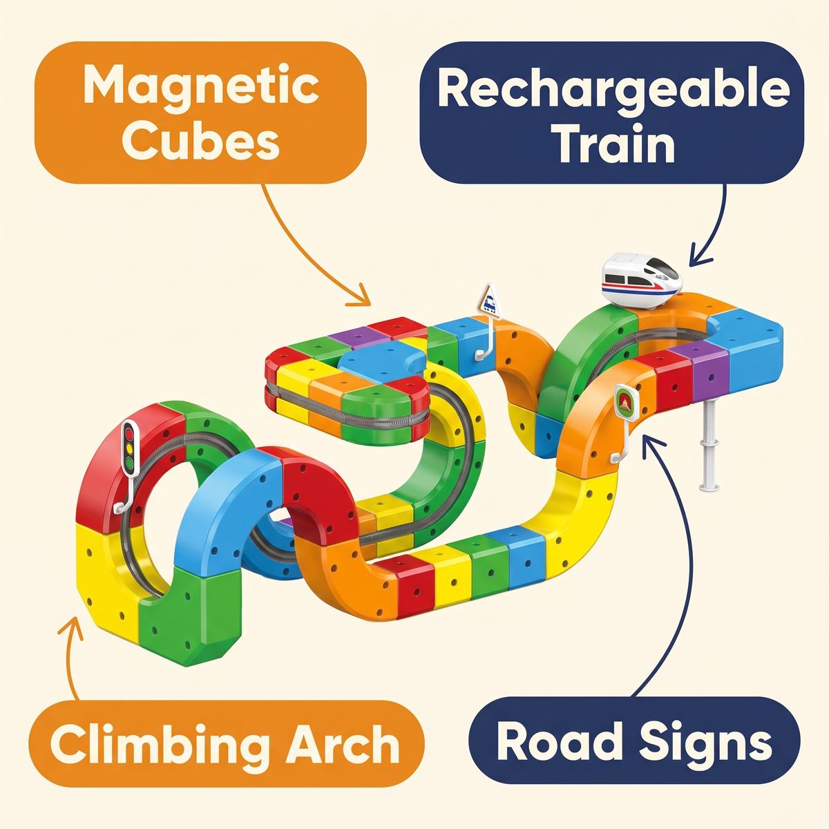 Magnetic Train Track Toy
