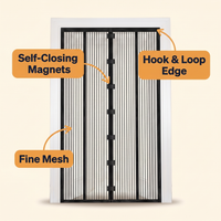 Magnetic Mosquito Screen for Doors