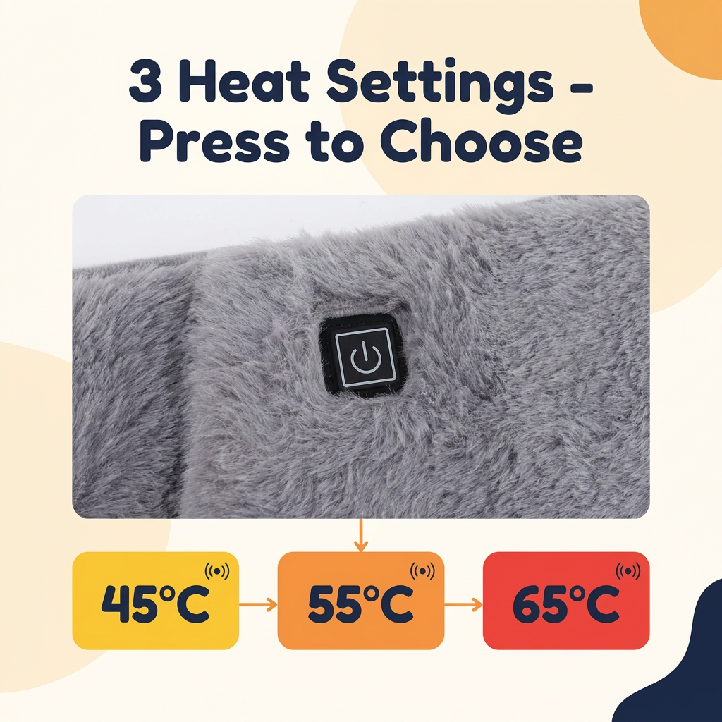 USB Heated Waist Wrap – 3 Heat Levels, Hand & Belly Warmer (CLAUDE VERSION 3)