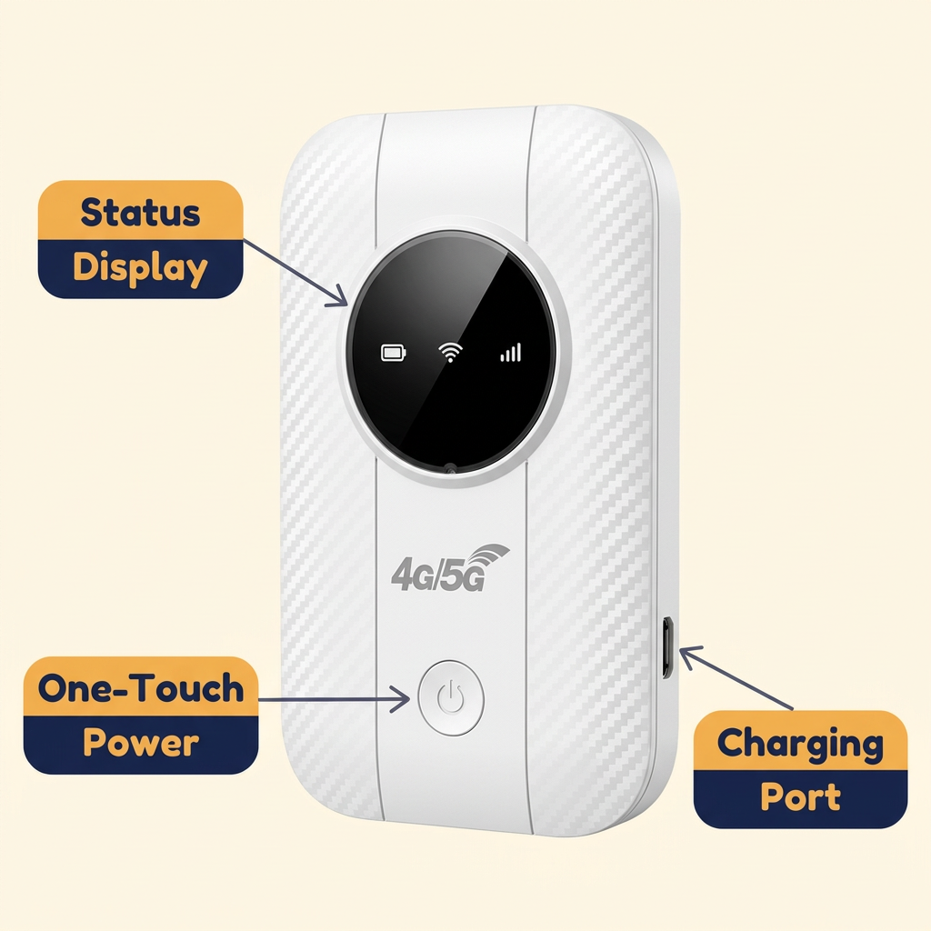 Portable WiFi Hotspot – Pocket 4G/5G Mobile Router up to 150 Mbps for Travel & Multiple Devices