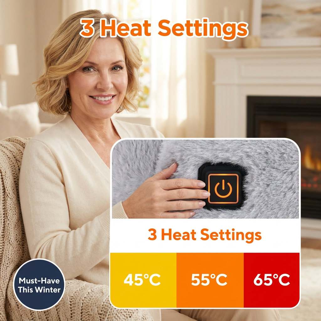 USB Heated Waist Wrap – 3 Heat Levels, Hand & Belly Warmer (CLAUDE VERSION 2)