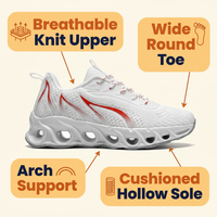 Men's Orthopedic Running Shoes – Arch Support Walking Sneakers with Cushioned Non-Slip Sole, 7 Colors