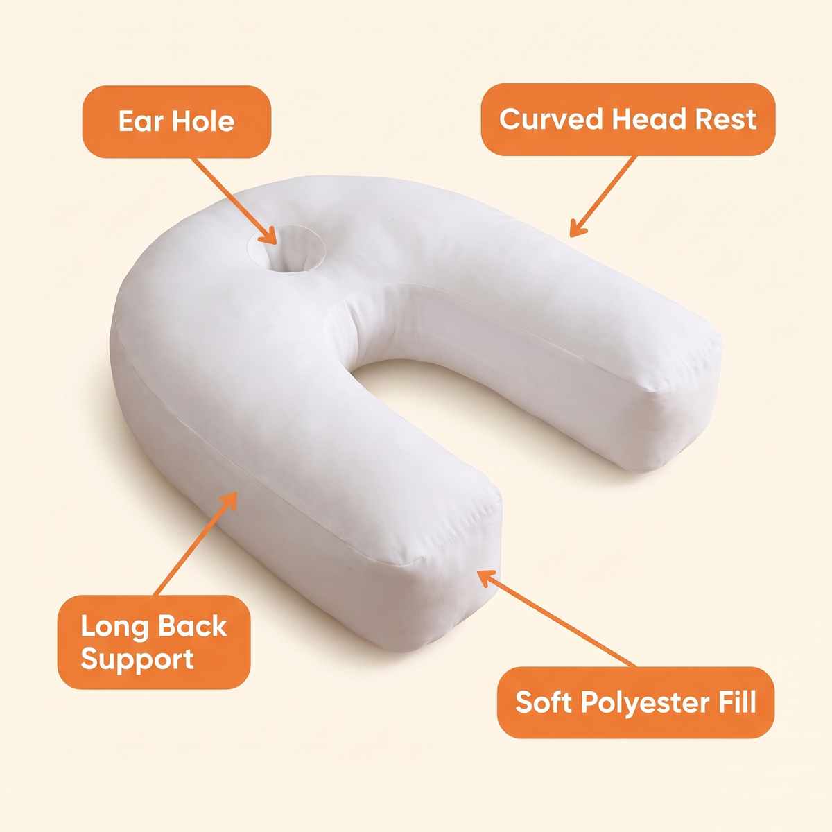 Orthopedic Side Sleeper Pillow With Ear Hole
