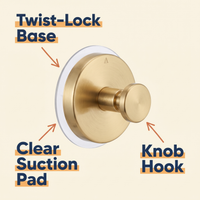 Twist-Lock Suction Cup Wall Hooks