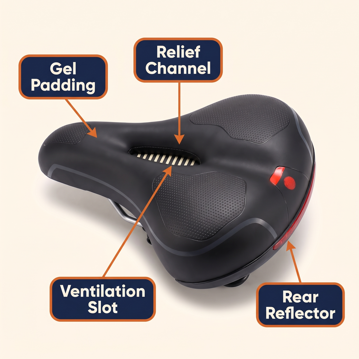 Ergonomic Gel Bike Saddle for Pain-Free Cycling