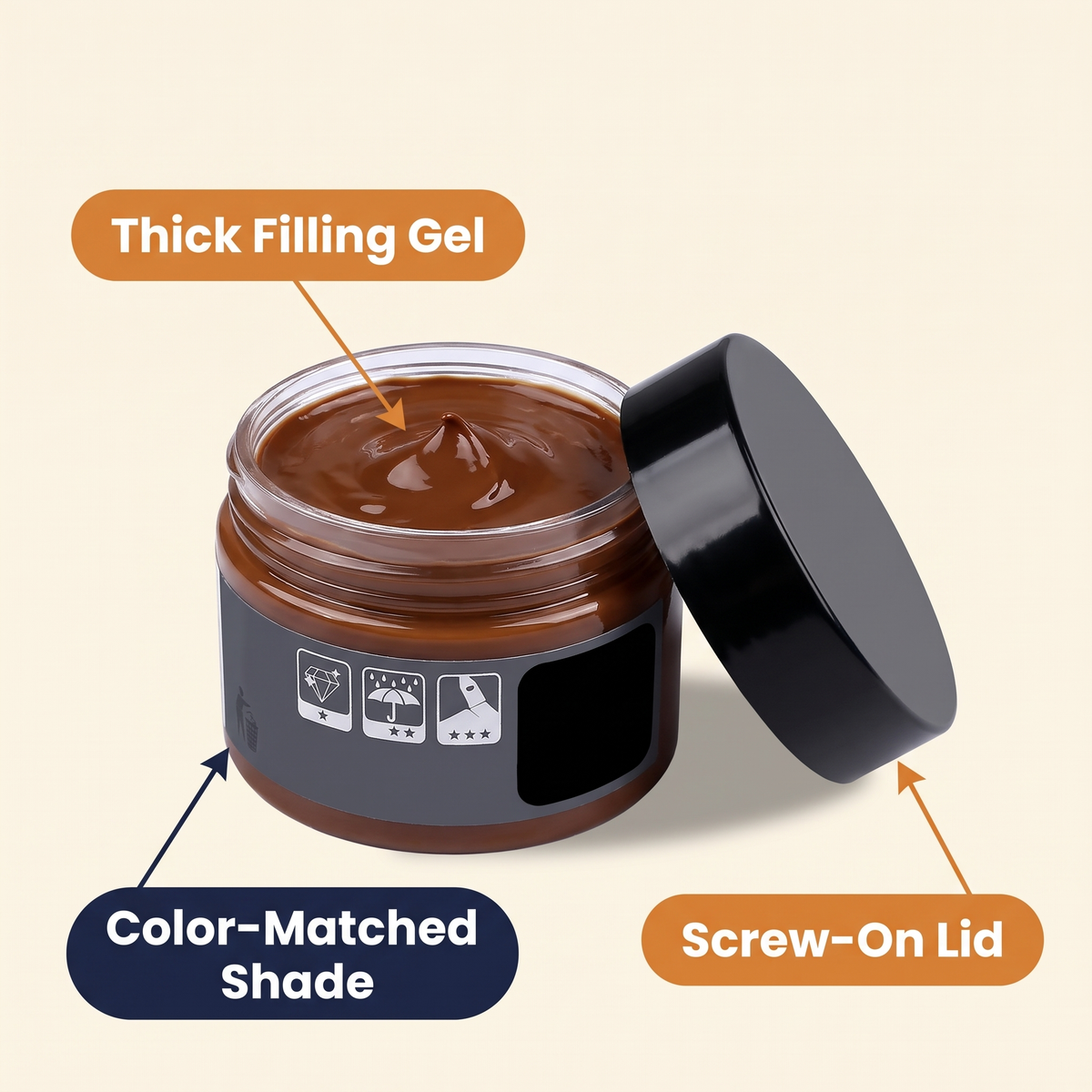 Advanced Leather Repair Gel - Fix Leather Seats, Shoes, Bags, Sofa, Furniture