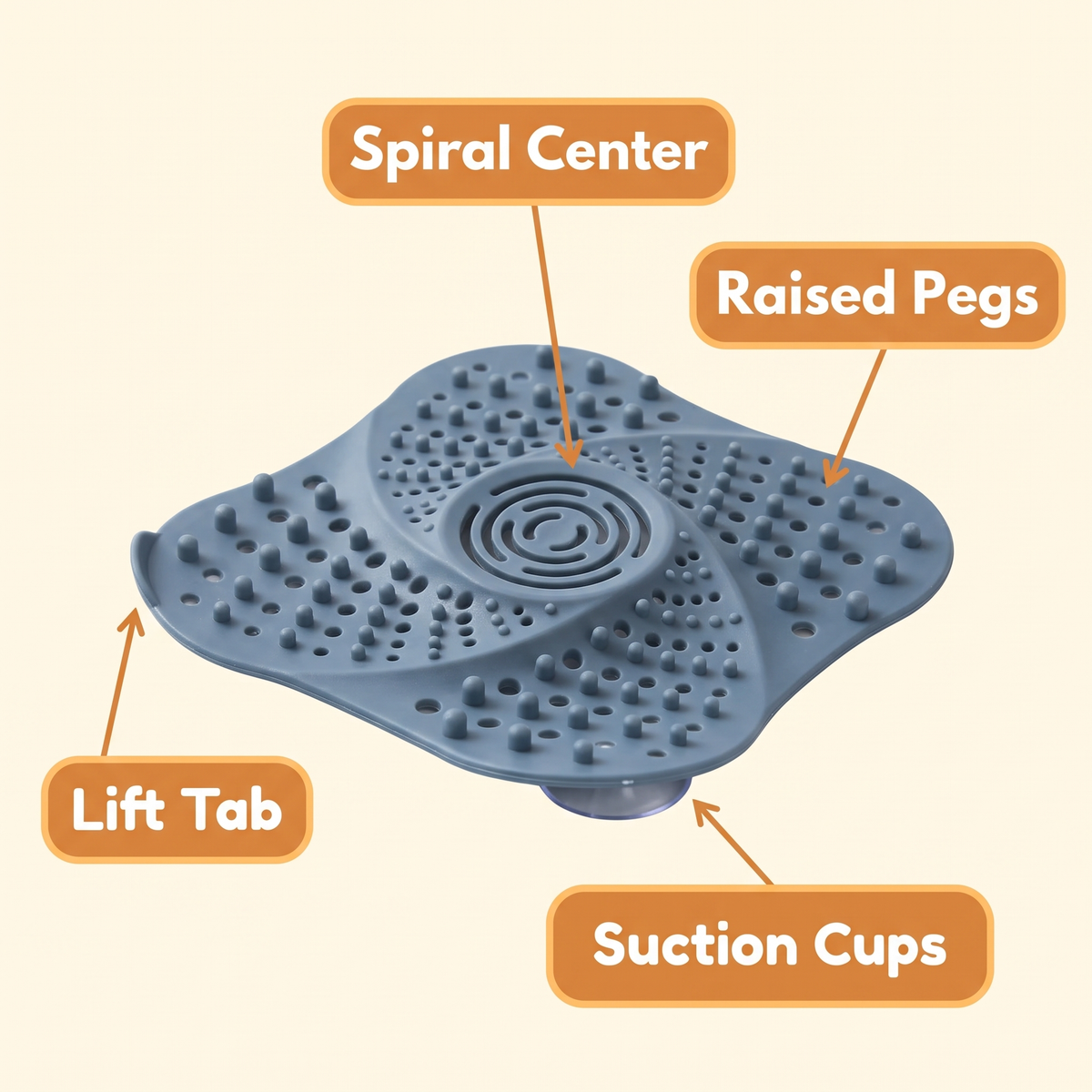 Anti Blocking Spiral Shower Drain Hair Catcher