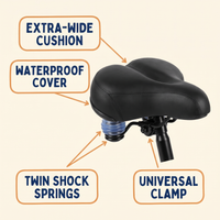 Wide Saddle for Bikes