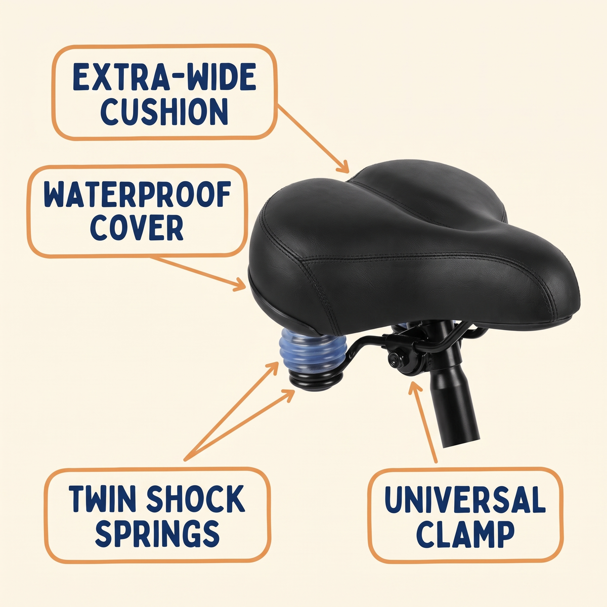 Wide Saddle for Bikes