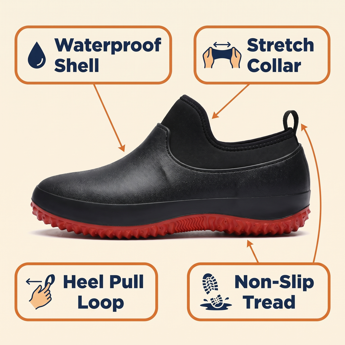 Waterproof Slip-On Work Shoes