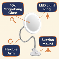 LED 10x Magnifying Mirror