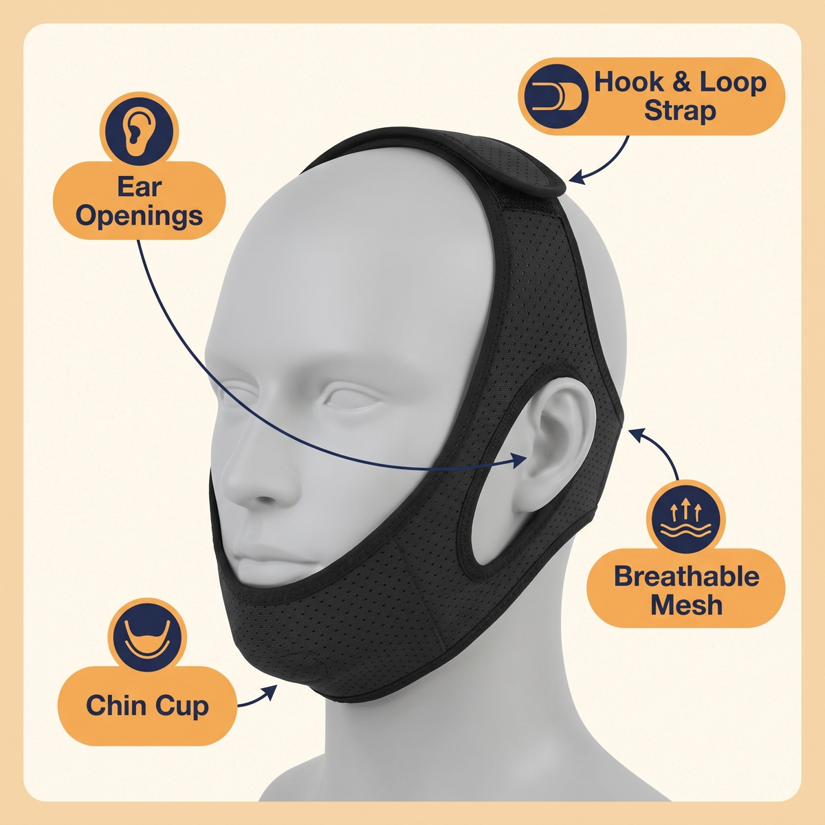 Anti Snoring Chin Strap for Sleep Apnea