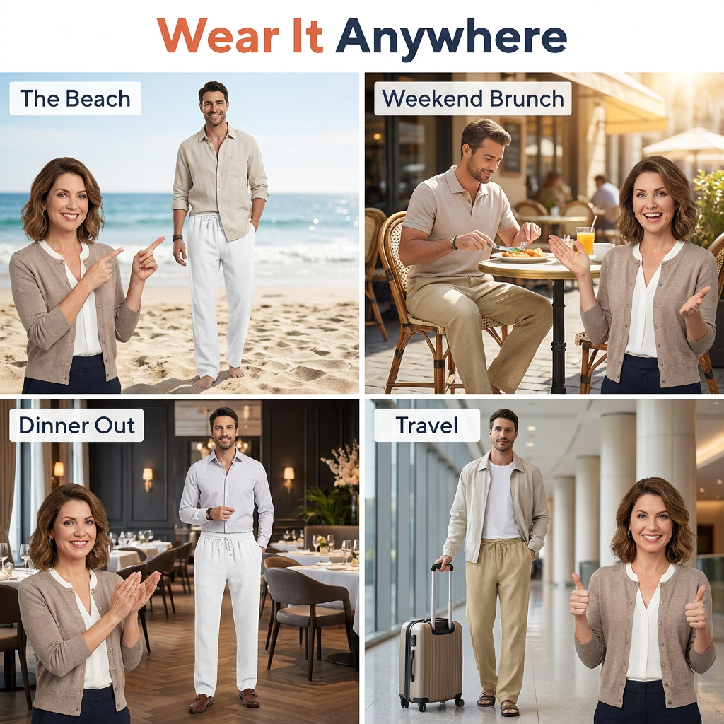 Men's Relaxed Linen Trousers – Breathable Summer Pants (CLAUDE VERSION 2)