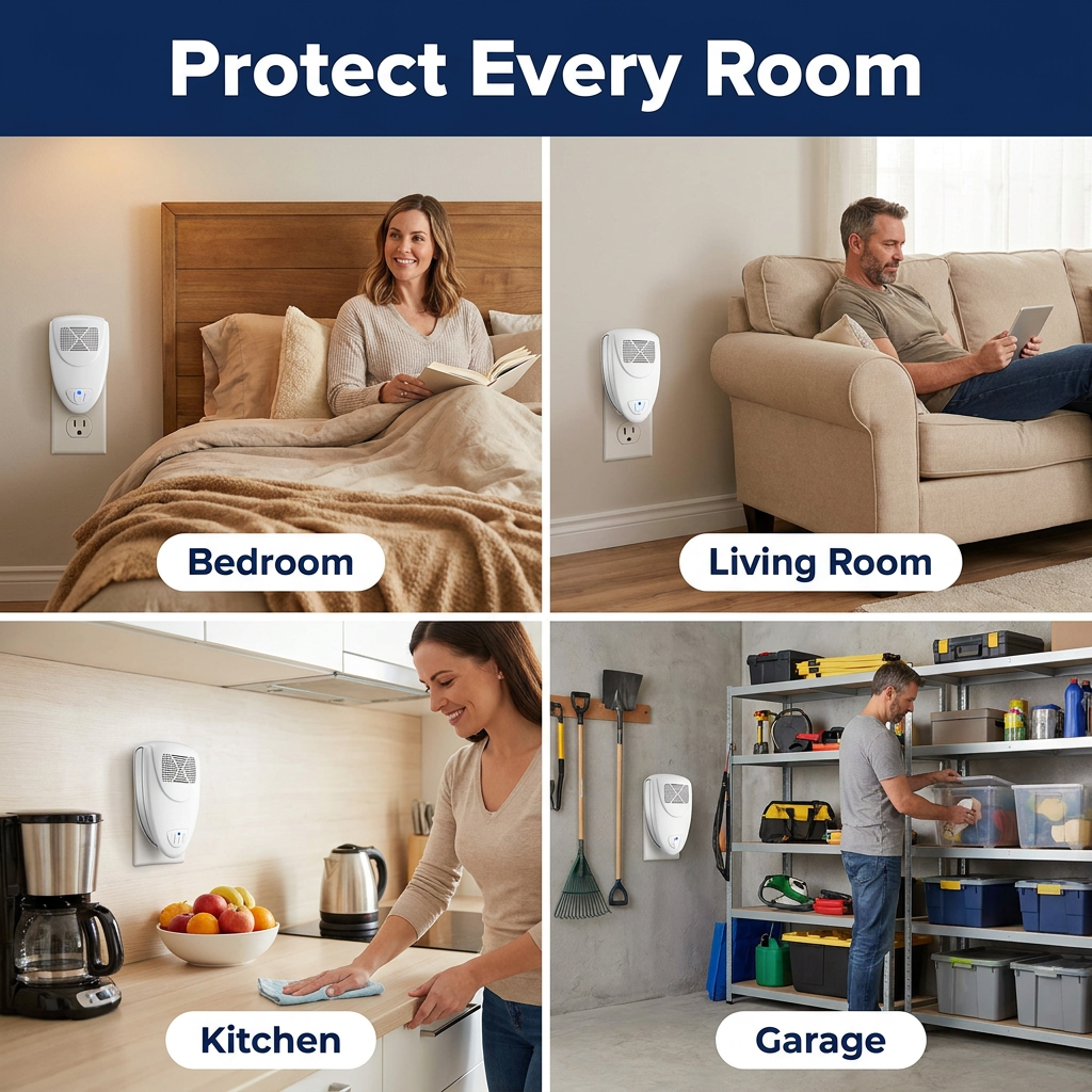 Ultrasonic Bed Bug Repeller – Plug-In Pest Repeller to Get Rid of Bed Bugs in 48 Hours, Chemical-Free & Silent