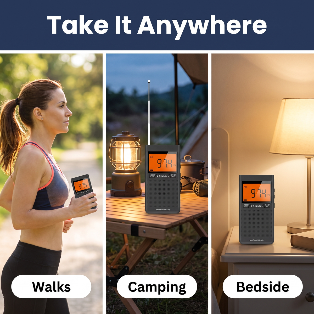 Portable Pocket AM/FM Radio