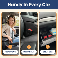 Seat Belt Clip Extender 2-Pack – Car Seat Belt Buckle Extension for Easier Buckling, Plastic & Metal