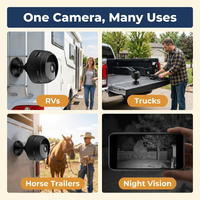 Wireless Backup Camera for RV, Truck & Trailer – Magnetic Mini HD Camera with Phone App, Night Vision & 150° Wide Angle