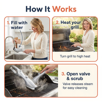 Steam Grill Brush – Stainless Steel BBQ Cleaner with Water Tank (CLAUDE VERSION 2)