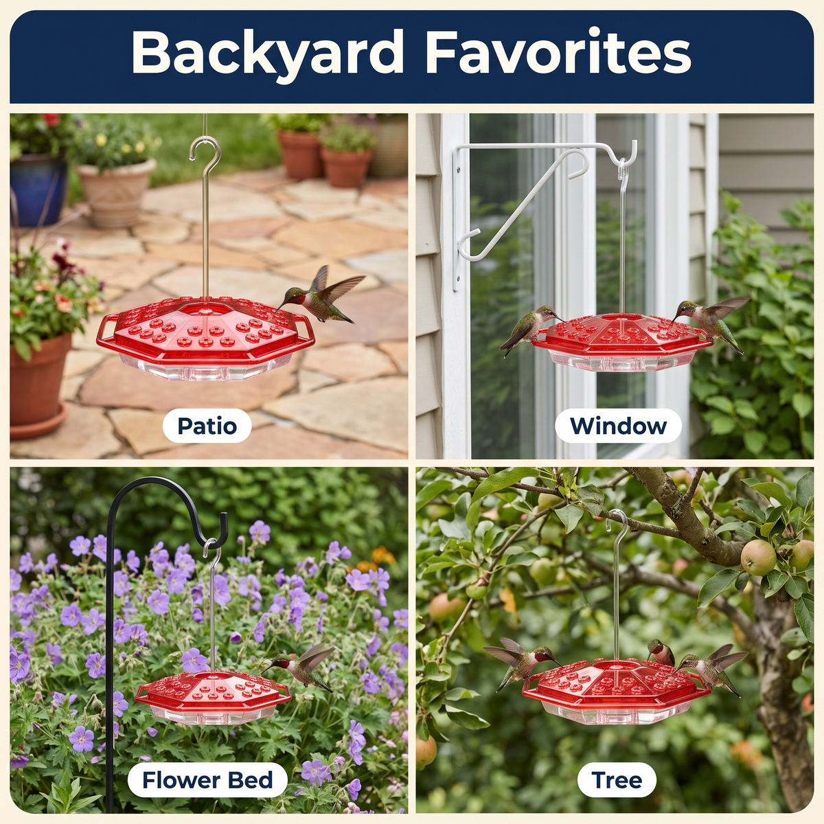 Hummingbird Feeder With Built-In Ant Moat