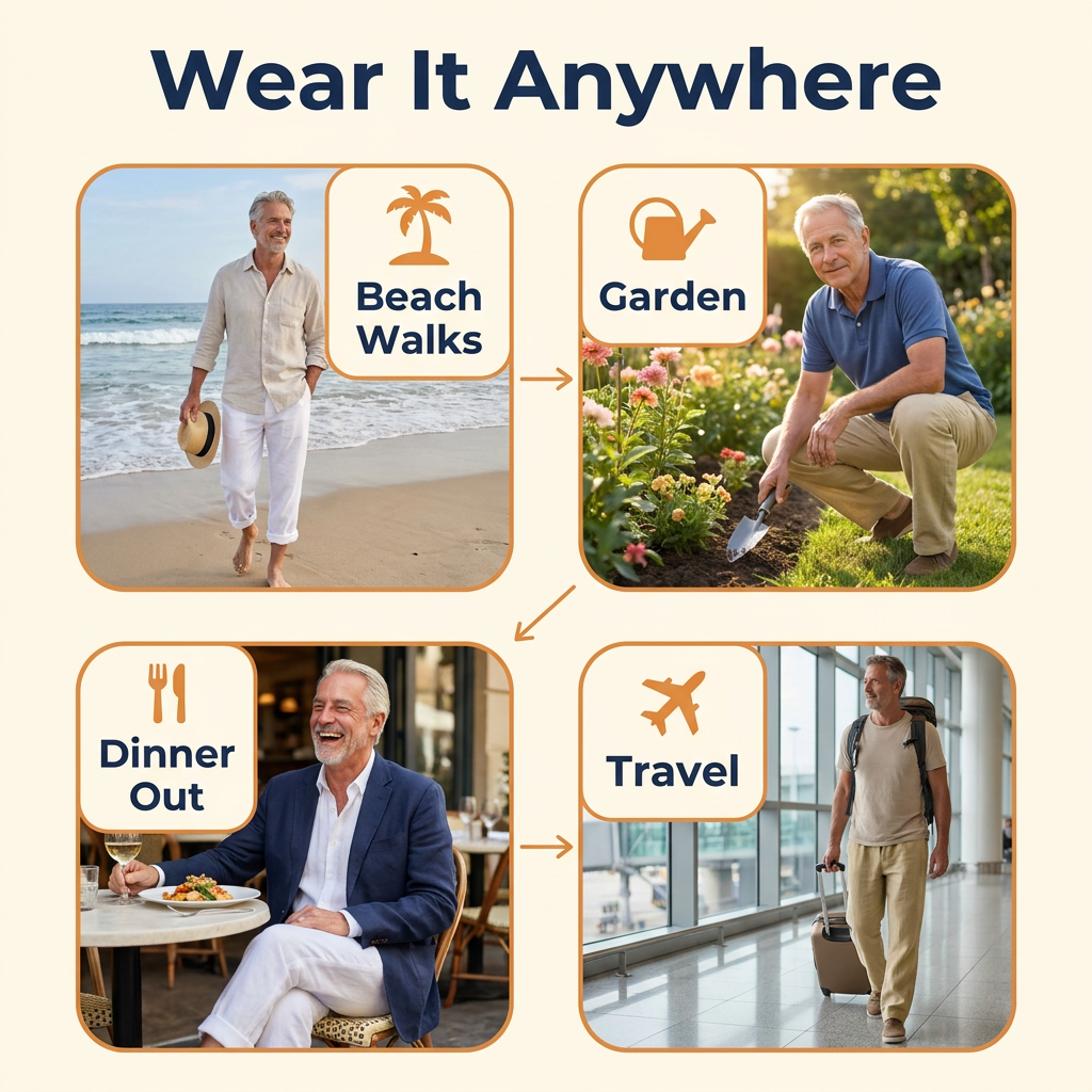 Men's Relaxed Linen Trousers – Breathable Summer Pants