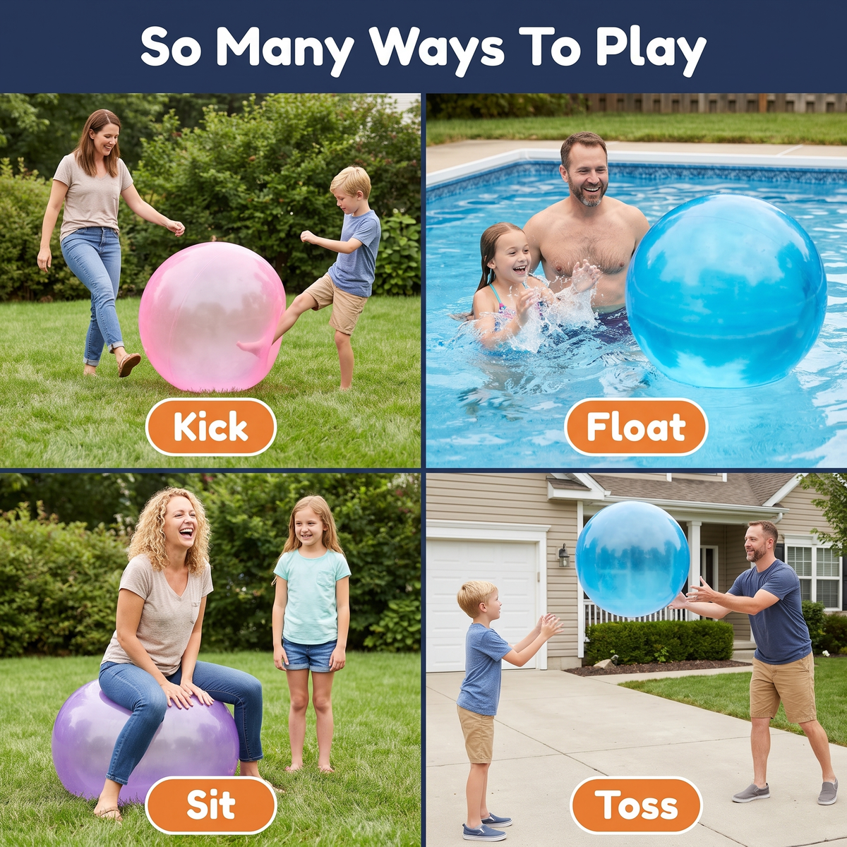 3 Set Giant Jelly Balloon Ball