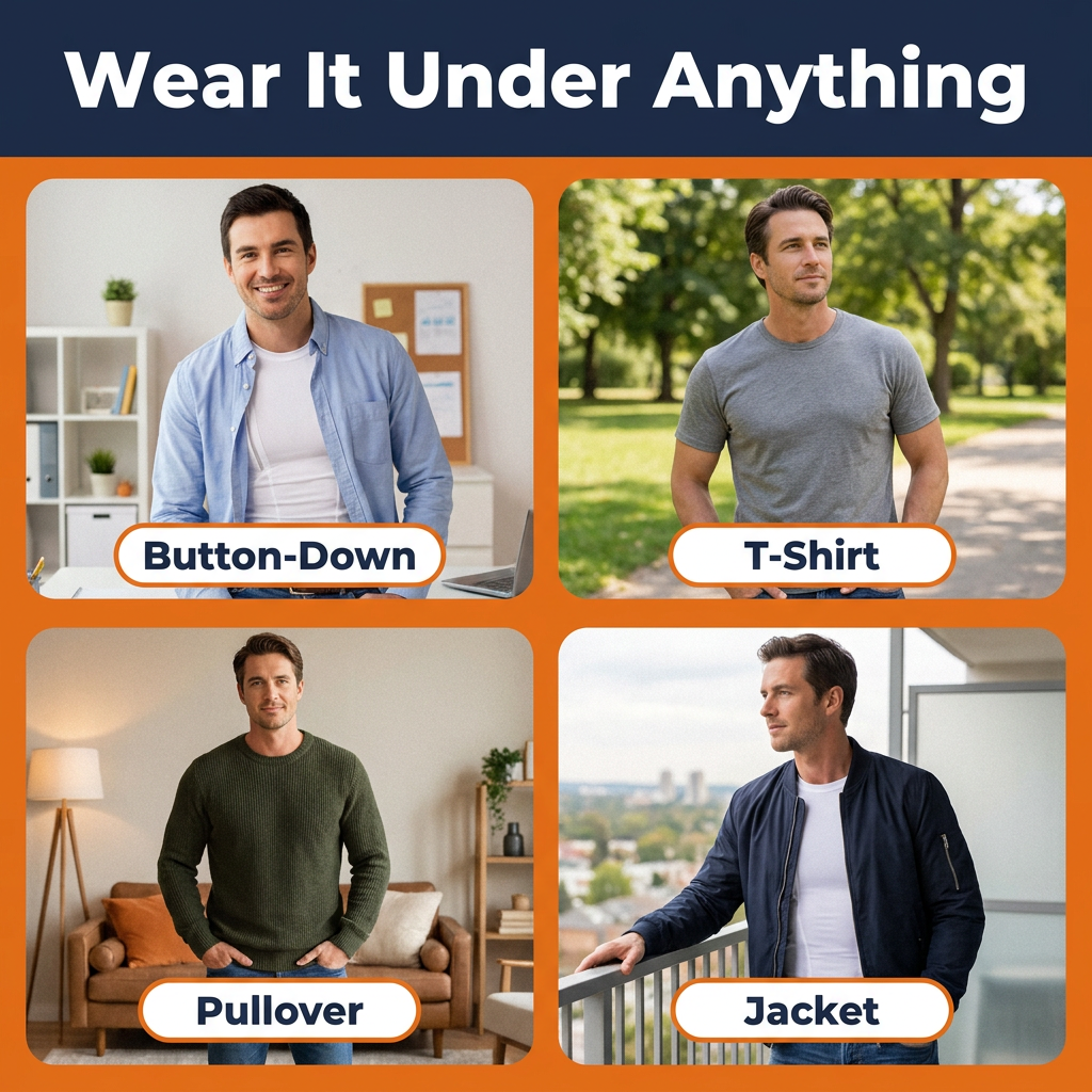 Concealed Carry Holster T-Shirt – Compression Undershirt with 2 Side Holster Pockets, Moisture-Wicking