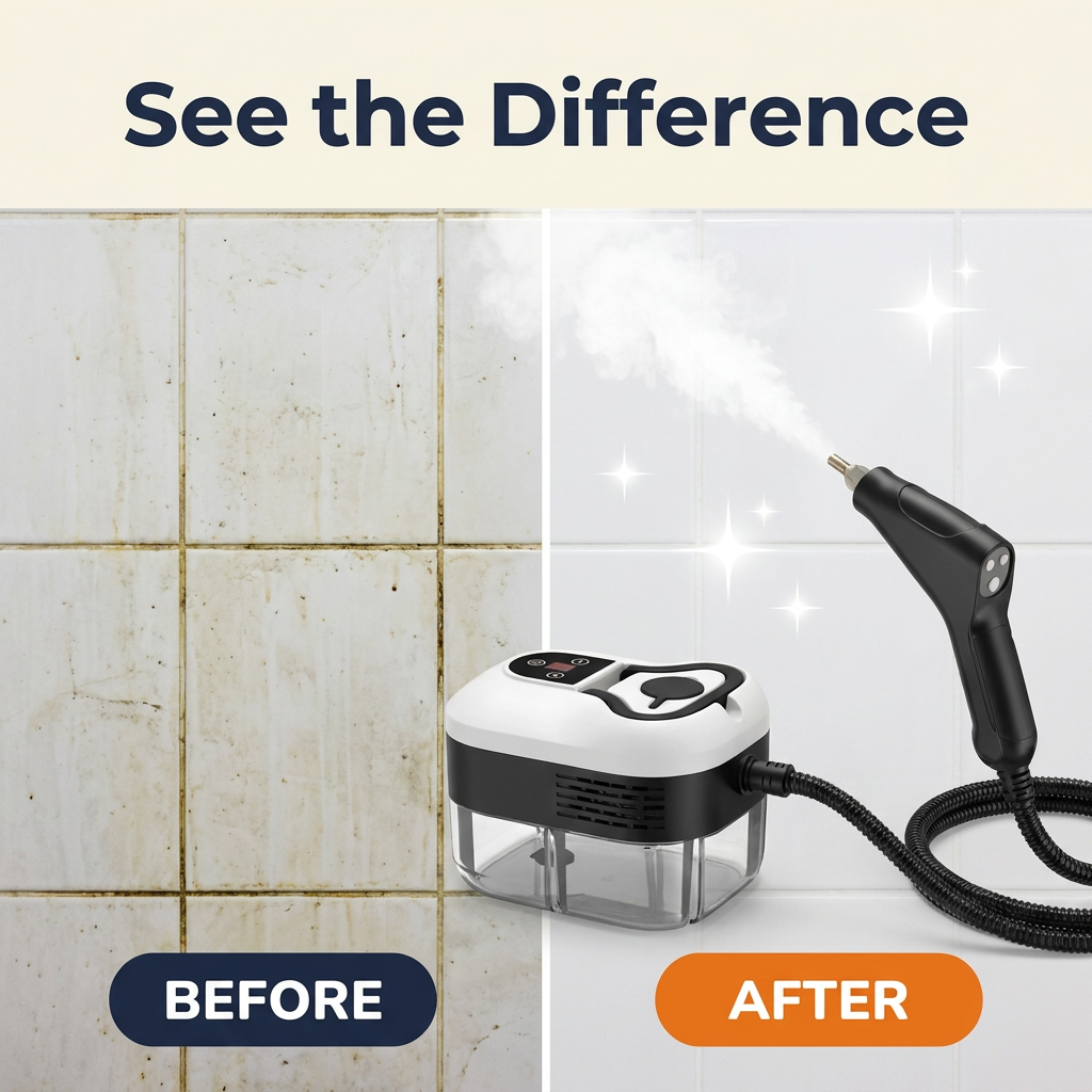 Portable Steam Cleaner with Spray Gun – 6 Steam Levels, 1200 ml Tank (CLAUDE VERSION 3)
