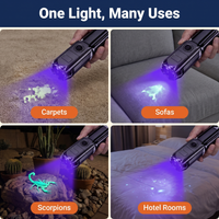 Rechargeable Ultraviolet UV Flashlight, Zoomable