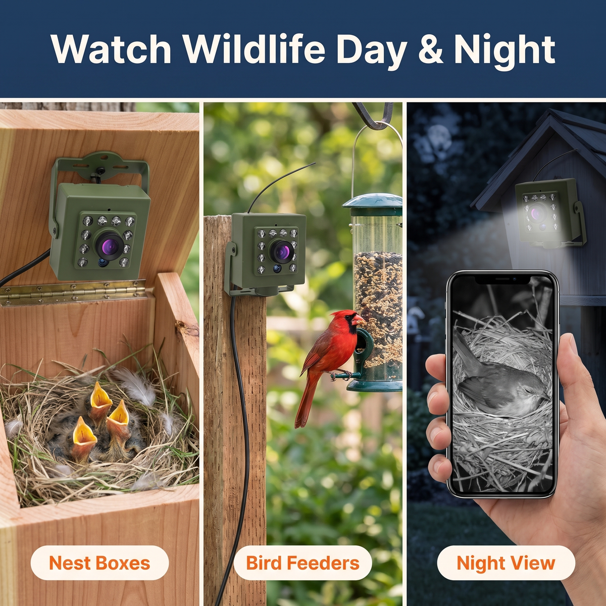 HD WiFi Bird Nest Camera