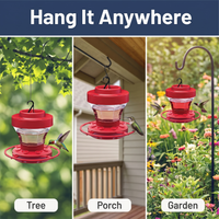 Hanging Bee Proof Hummingbird Water Feeders with Perch
