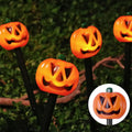 Lighted Halloween Pumpkin and Ghost Solar Decor Set