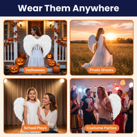 Feathered Angel Wings Costume