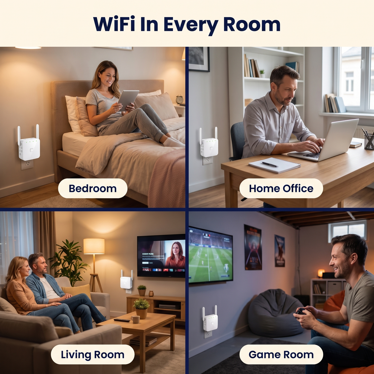 5G Dual-Band WiFi Booster