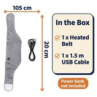 USB Heated Waist Wrap – 3 Heat Levels, Hand & Belly Warmer