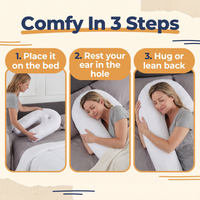 Orthopedic Side Sleeper Pillow With Ear Hole