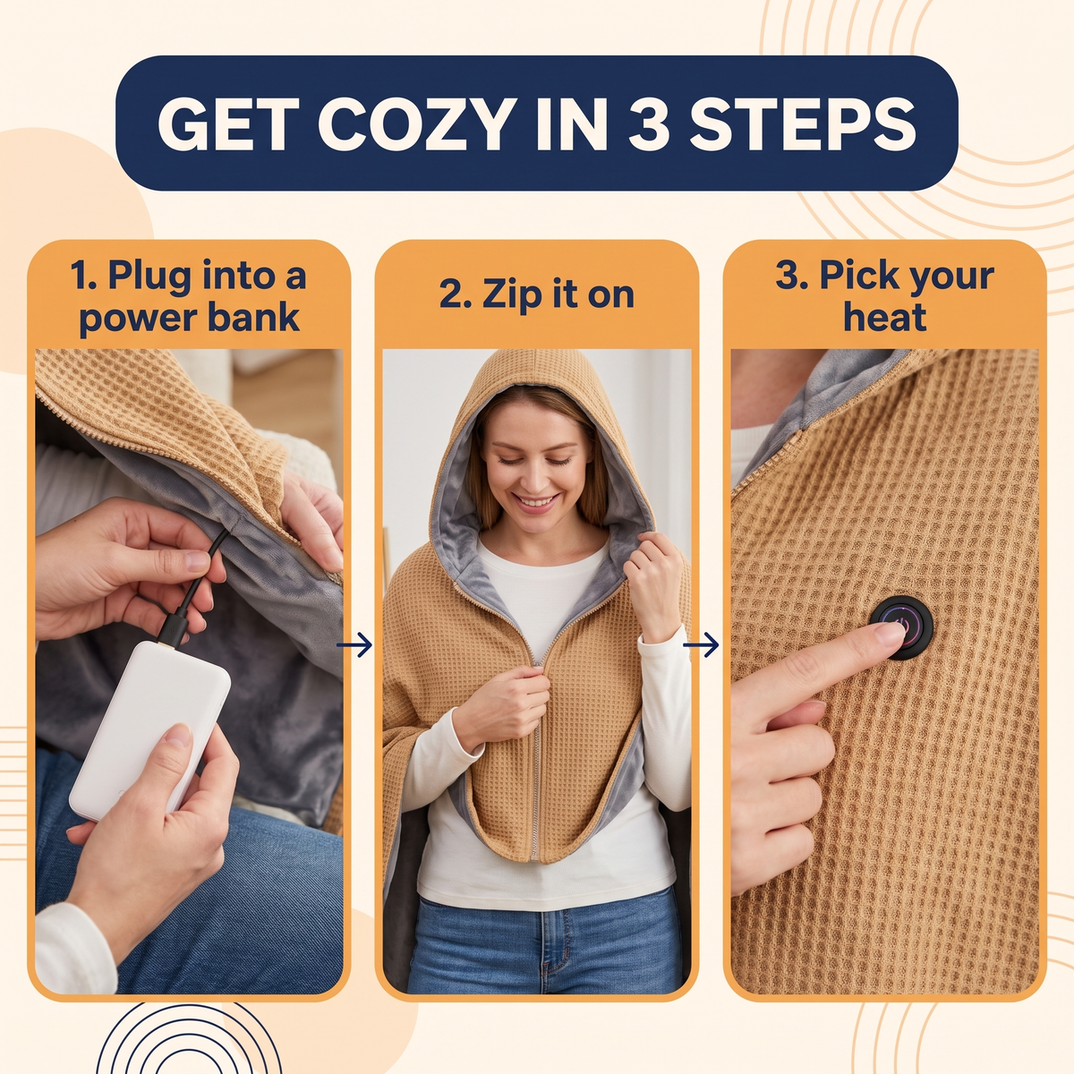 Portable Heated Shawl Blanket